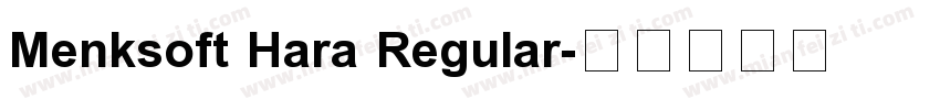 Menksoft Hara Regular字体转换